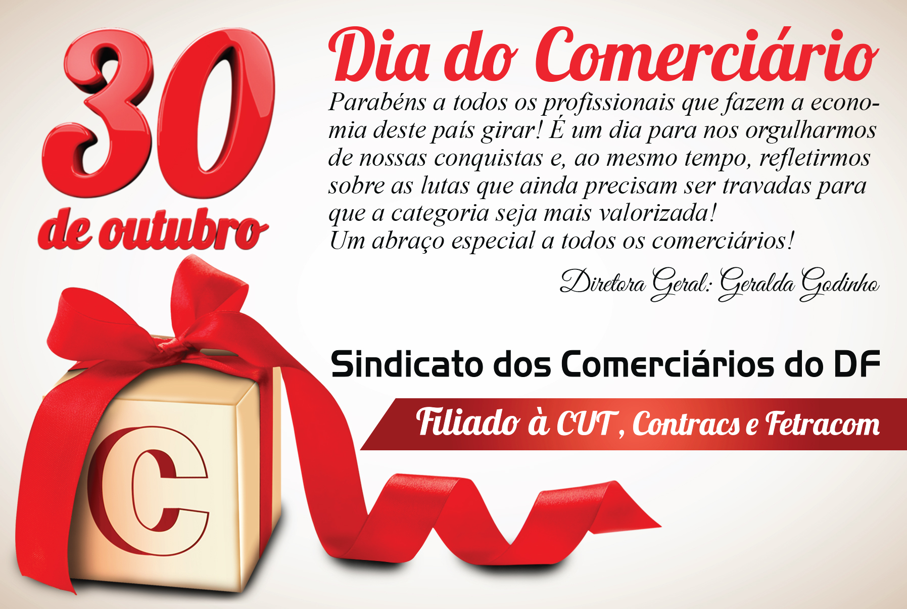 30 de outubro, dia do comerciário.