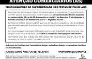 Atenção comerciários (as)