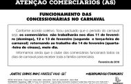 Comerciários (as), Fiquem atentos ao funcionamento de cada seguimento no carnaval! #lutasindical