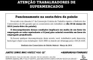 Atenção comerciários (as)