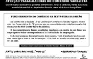 Atenção comerciários (as)