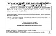 Funcionamento Concessionárias - Carnaval