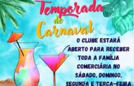 Alô família comerciária, o clube estará aberto no carnaval!