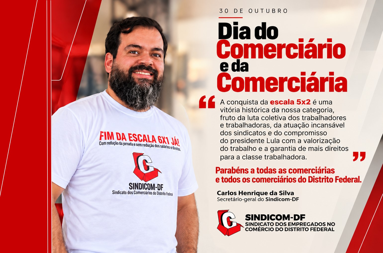 Dia do Comerciário e da Comerciária celebra conquistas históricas e a força da luta sindical